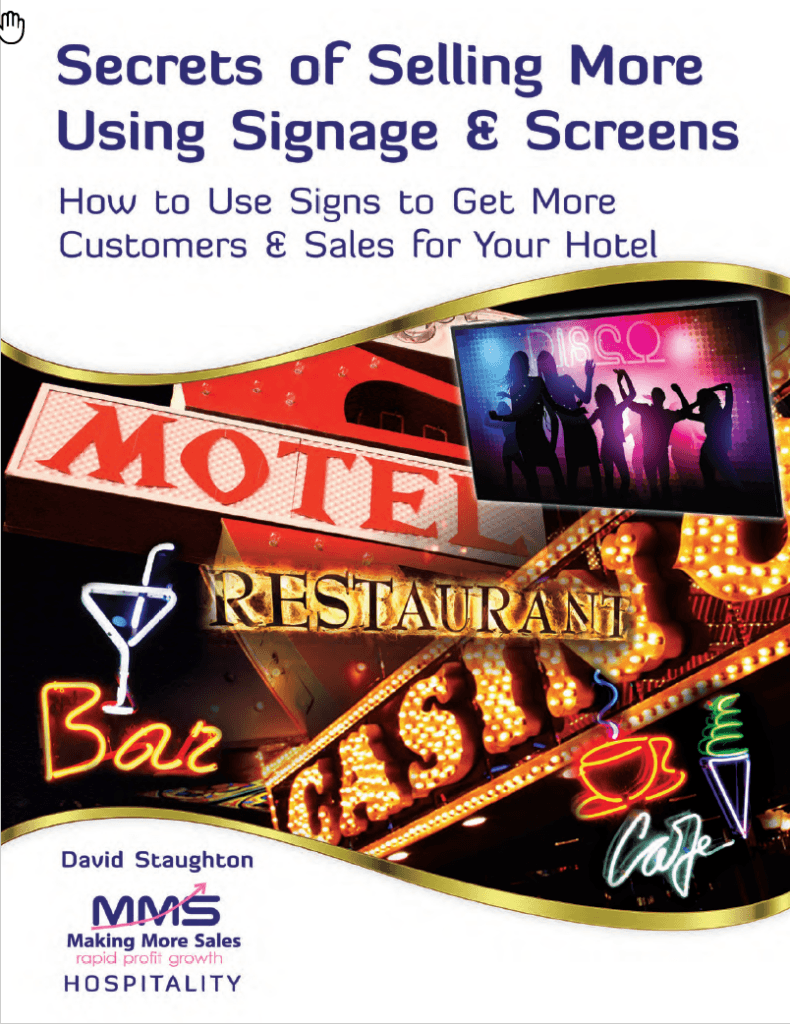 Secrets of Selling More Using Signage and Screens e-book cover